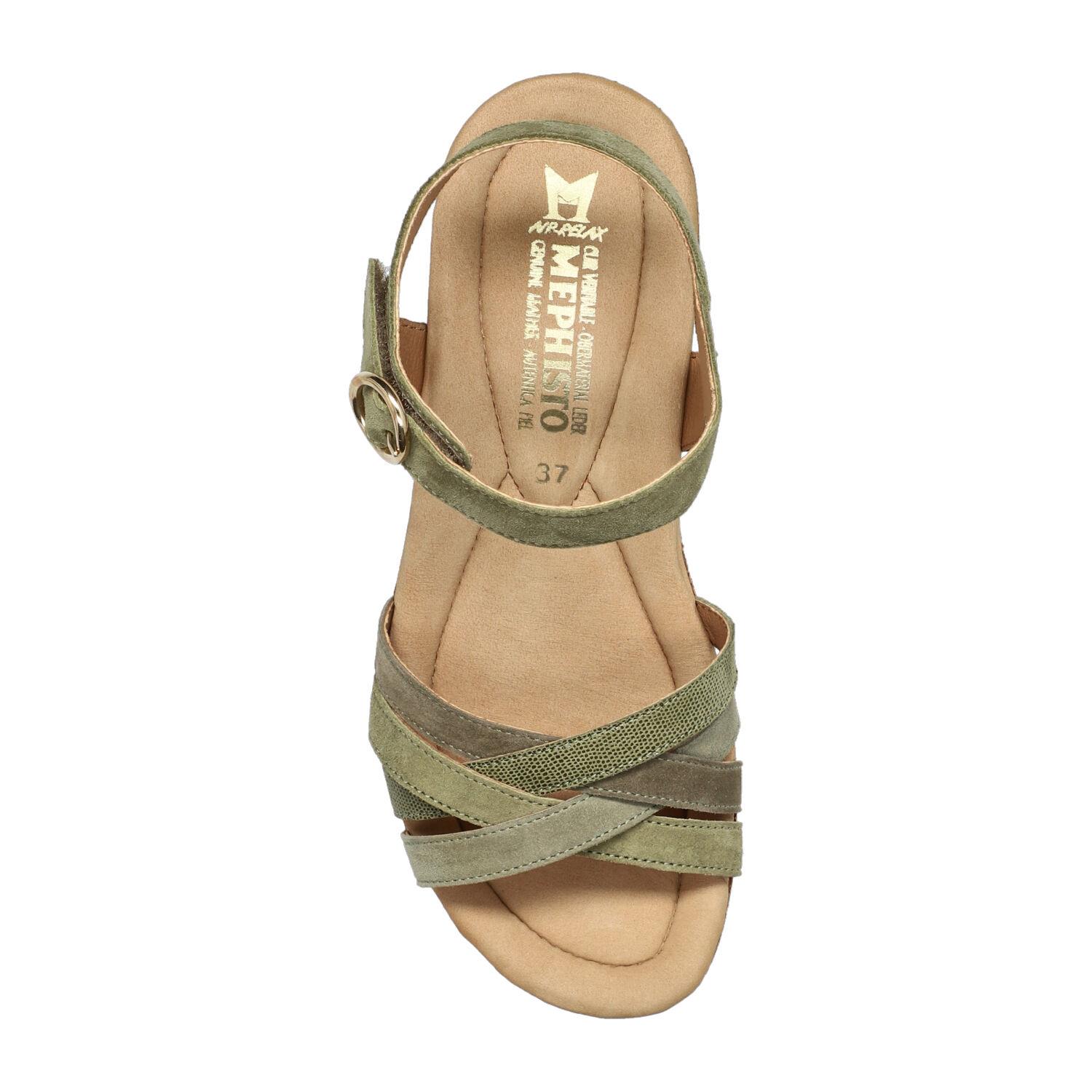 sandales femme modèle Niagara Kaki clair - Mephisto